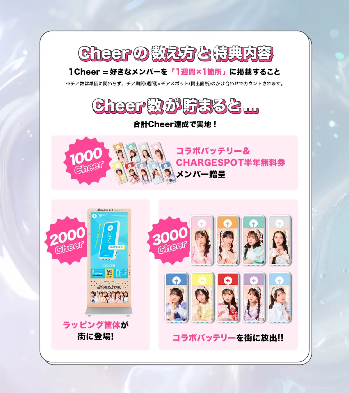 KAWAII LAB. MORE STAR、3,000チア達成　限定“推しバッテリー”が全国投入