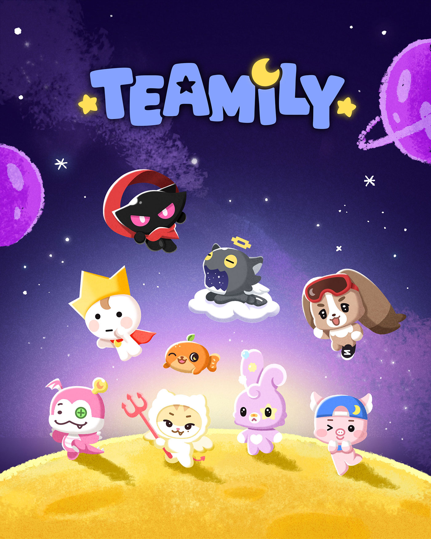 ＆TEAMの公式キャラ「TEAMILY」誕生　10/8から公式グッズ販売と制作ビハインド映像公開